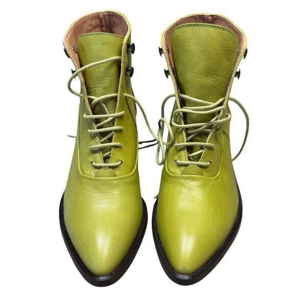 Intentionally Blank West Lace Up Ankle Boot Green EU 37 - Picture 4 of 13